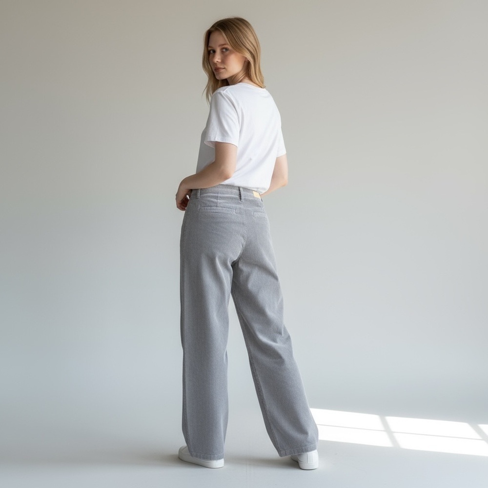 AG Adriano Goldschmied Tailored Deven High Rise Ultra Wide Leg Corduroy Trousers - Picture 3 of 14